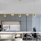 Art Deco Black and Gold LED Pendant Light