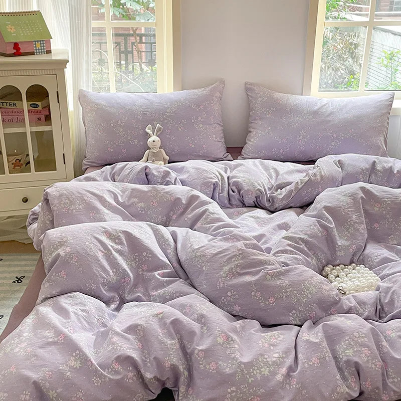طقم مفروشات من القطن مزدوج الطبقات من DecorBites™ - طقم لحاف عالي الجودة وفائق النعومة