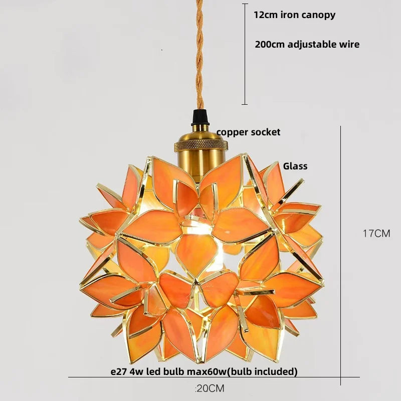 DecorBites™ Glass Copper LED Pendant & Luxury Hanging Light Fixture