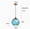 Nordic Ripple Glass Longline Pendant Light