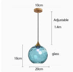 Nordic Ripple Glass Longline Pendant Light