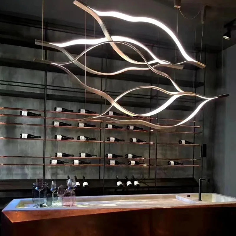 DecorBites™ Lip Shaped Chandelier: LED Lighting for Exhibition Hall, Living Room, Restaurant & Clothing Store