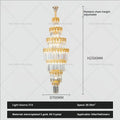 DecorBites™ Crystal Staircase Chandelier: Luxurious European Style for Villa Living