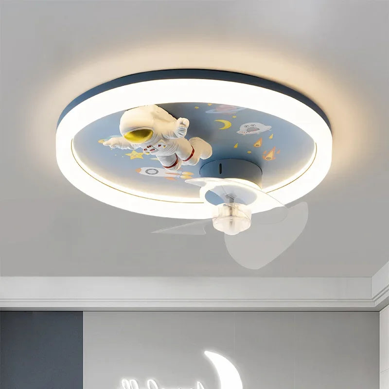 DecorBites™ Astronaut Kids Ceiling Fan Light - Modern Minimalist Boy and Girl Room Fixture