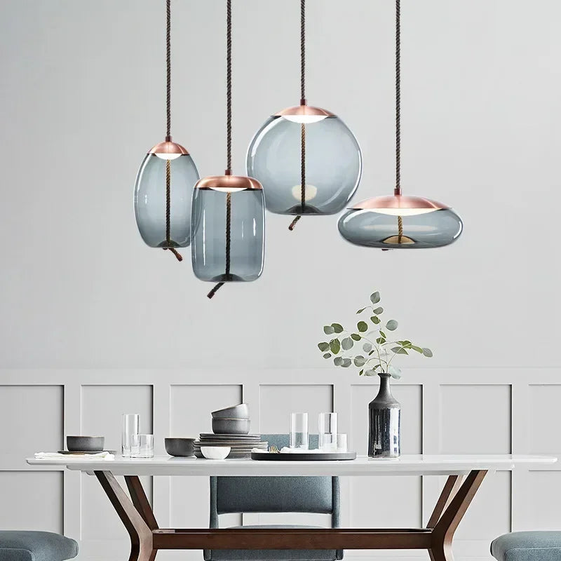 DecorBites™ Glass Knot Pendant Chandelier Light for Bedroom Kitchen Dining Room