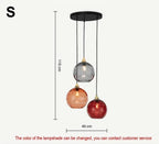 Modern Colorful Glass Pendant Light in Polished Chrome