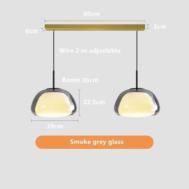 DecorBites™ Glass Jelly Pendant Lamp - Minimalist Luxury Design for Home Living Room