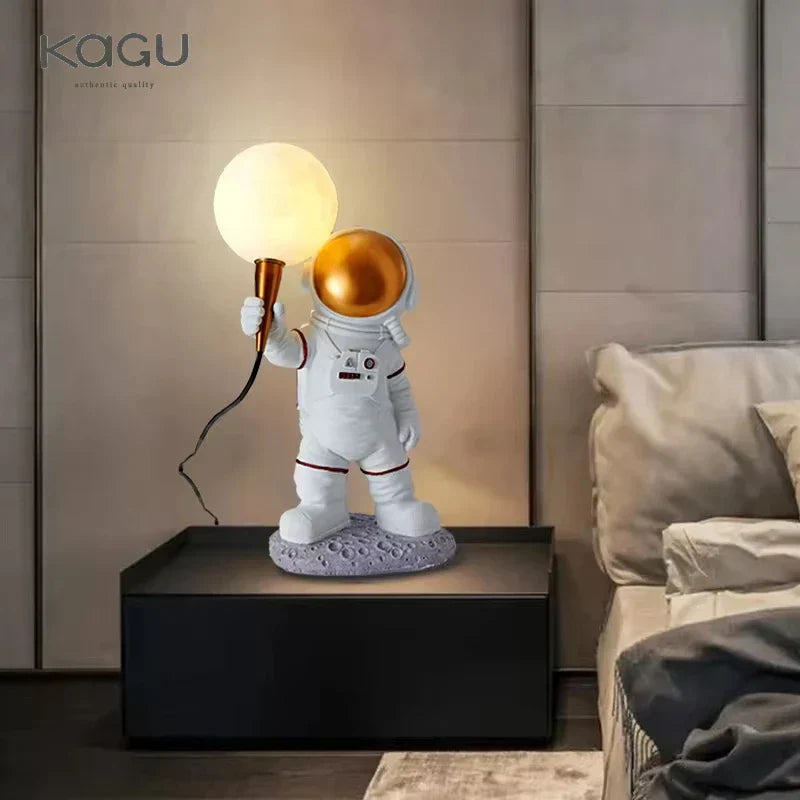 DecorBites™ Astronaut Moon Planet Table Lamp Night Light Bedroom Decor Spaceman Theme