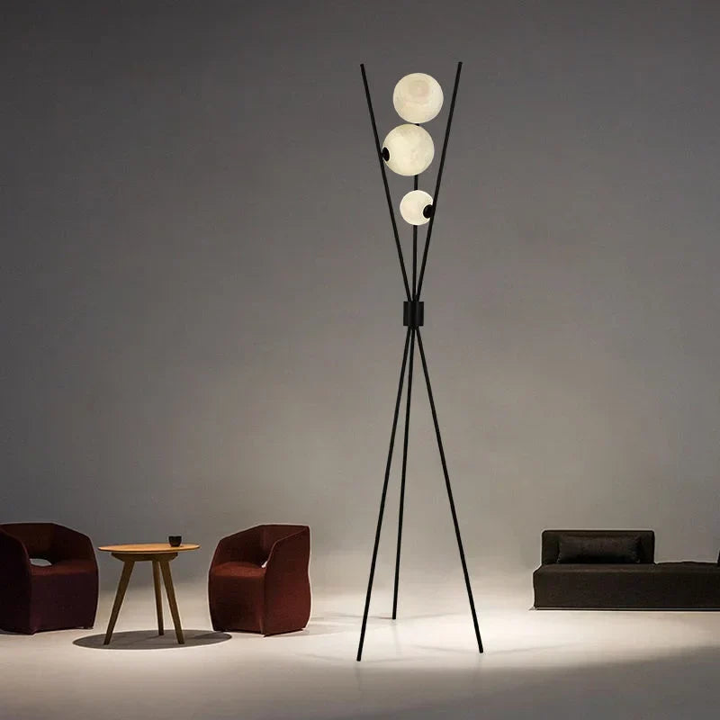 DecorBites™ Moon Floor Lamp LED Living Room Study Bedroom Tripod Wall Light