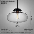 Handmade Glass Nordic Pendant Light With Chrome Finish
