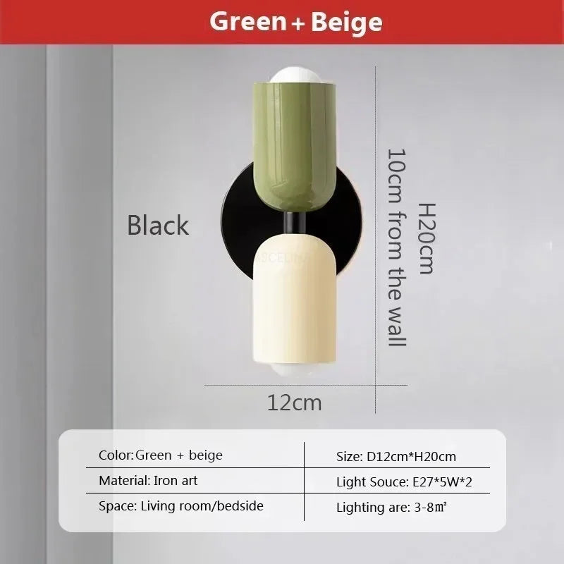 DecorBites™ Cream Double Head LED Wall Lamps for Living Room Bedroom Indoor Decoration