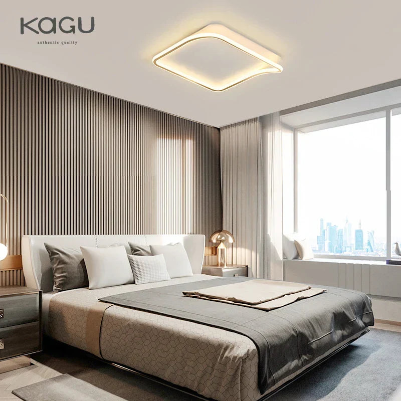 DecorBites™ Golden LED Ceiling Chandelier: Modern Simplicity for Living, Dining, and Bedrooms