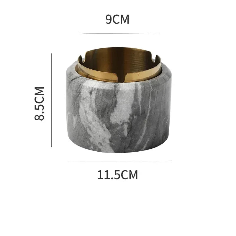 DecorBites™ Gold Plated Marble Texture Ashtray - Smoking Accessories Weed Tray
