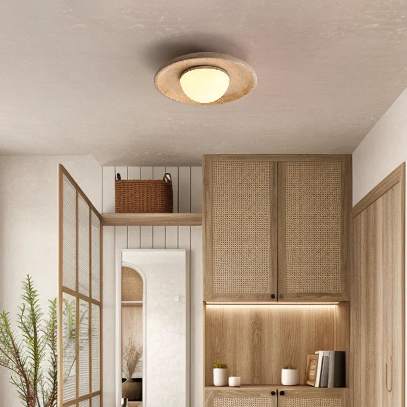 DecorBites™ LED Ceiling Lamp Yellow Travertine - Nordic Acrylic Light for Living Room
