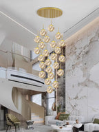 Modern Glass Bubble Staircase Pendant Chandelier