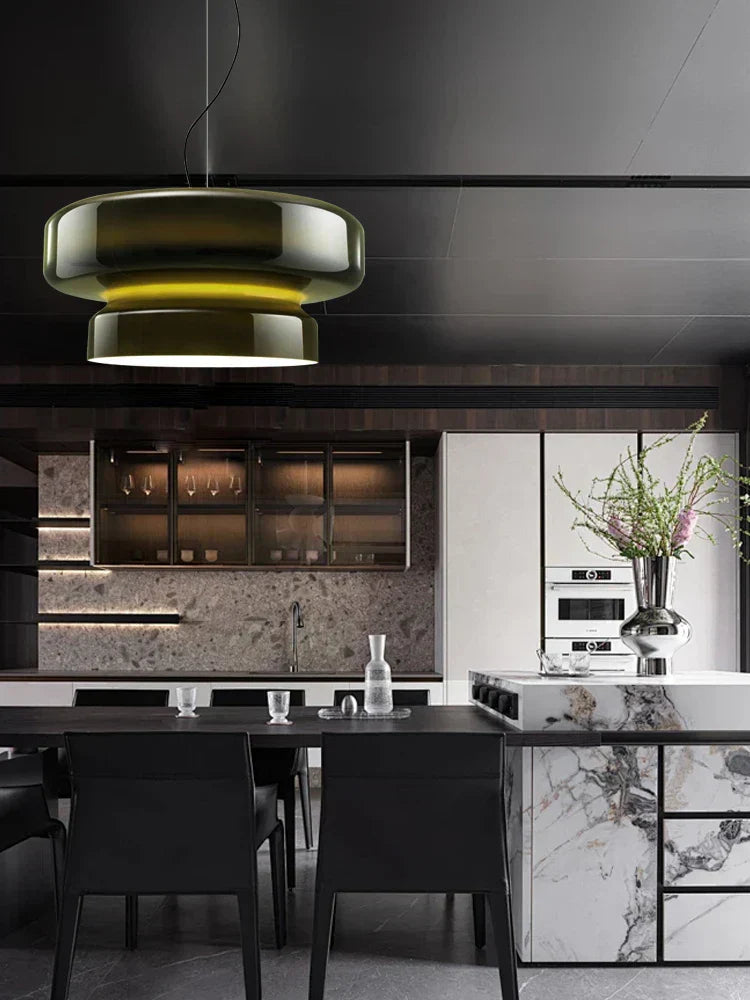 DecorBites™ Italian Glass Pendant Light for Dining Table and Cafe Decor