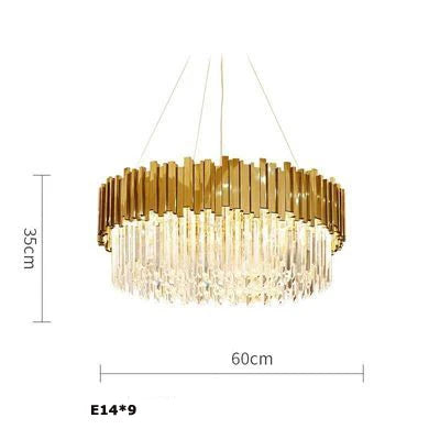 إضاءة ثريا LED كريستال بيضاوية DecorBites™ لغرفة الطعام