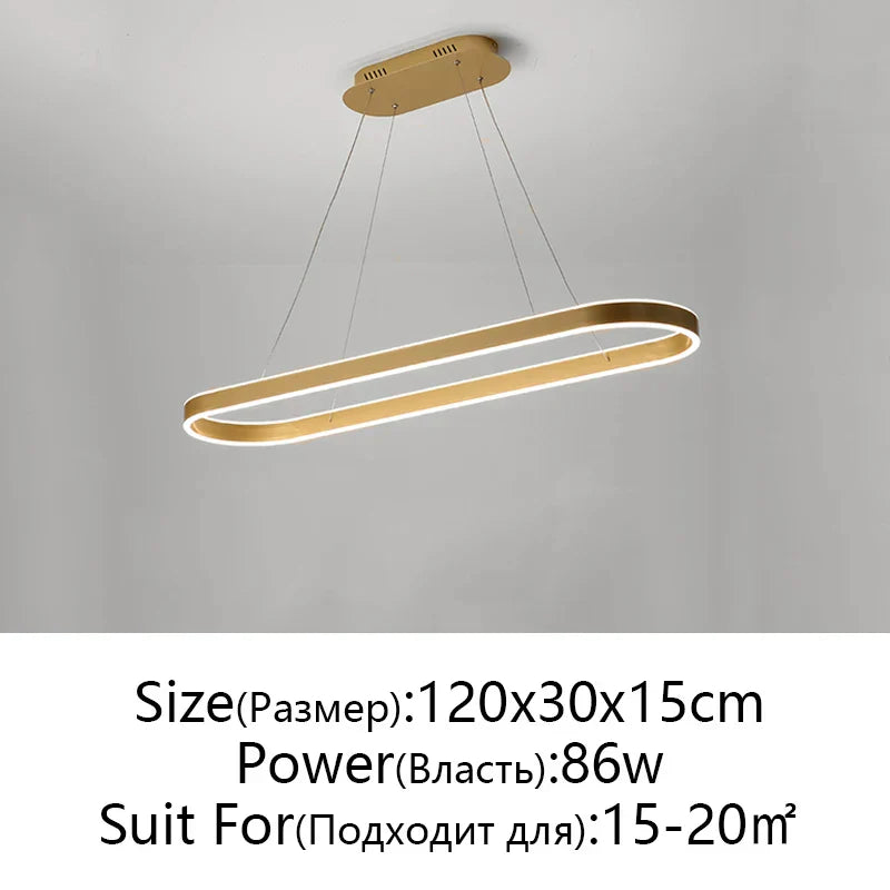DecorBites™ ثريا سقف LED من الألومنيوم للمطبخ وغرفة المعيشة بتصميم عصري اسكندنافي