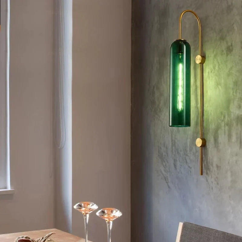 DecorBites™ Green Glass Nordic Pendant Light E27 Suspension Fixture for Living and Bedroom