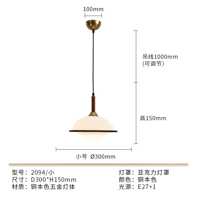 DecorBites™ French Medieval Saucer Pendant Lights LED E27 Acrylic Designer Hanging Lamp