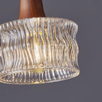 Nordic Wood and Glass Pendant Light