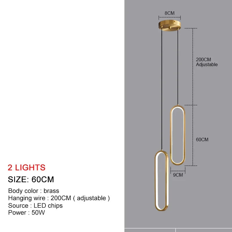 ثريا LED من DecorBites™: مصابيح متدلية حديثة لغرفة المعيشة وغرفة الطعام لديكور المنزل