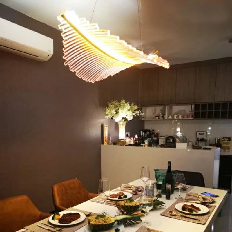 ثريا طاولة طعام على شكل ورقة شجر DecorBites™ | ثريات غرف الديكور الفني