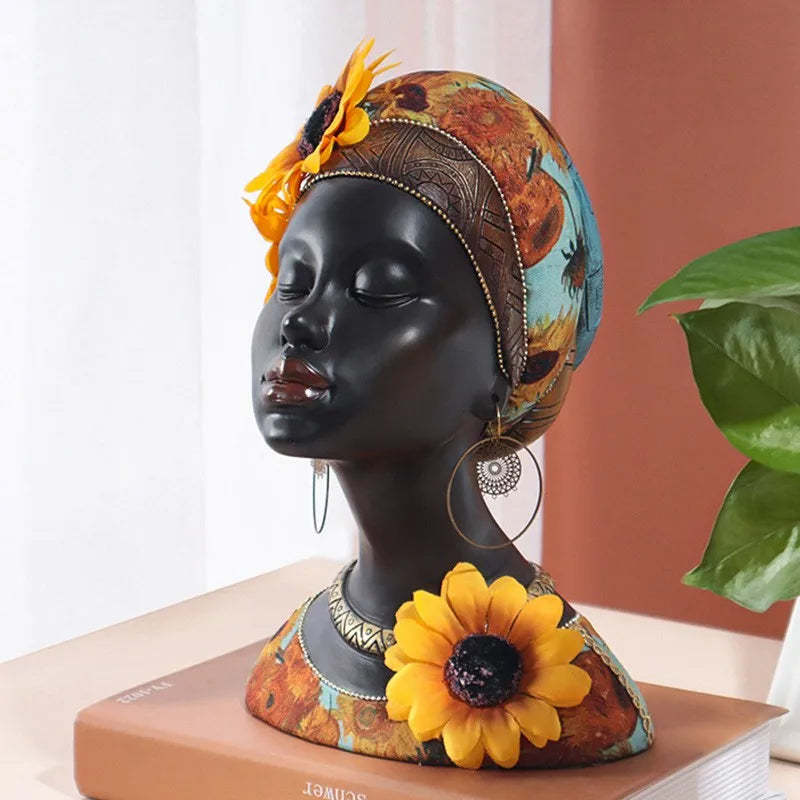 DecorBites™ African Beauty Figurines: Modern Art Crafts for Home & Office Decor