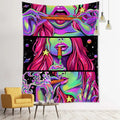 DecorBites™ Green Star Girl Tapestry Wall Hanging Psychedelic Home Decor