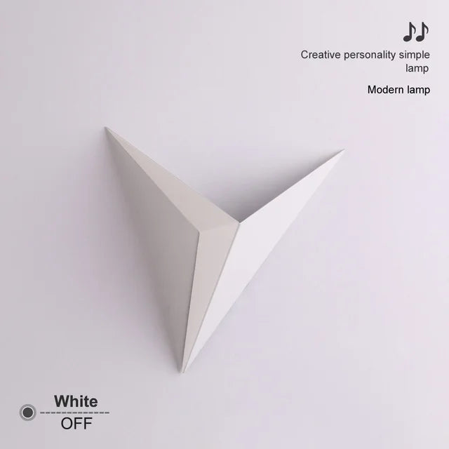 DecorBites™ Elegant Triangular LED Wall Lamp for Bedroom Study Hotel Room