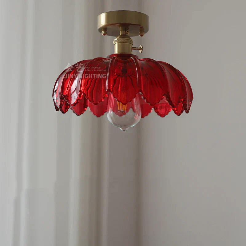 DecorBites™ Glass Industrial Pendant Light: Loft Style Fixture with Copper Socket for Home Decor