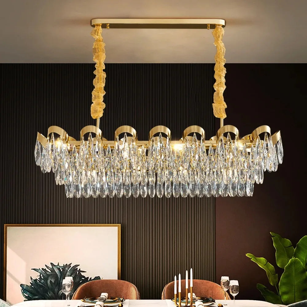 DecorBites™ LED Sunflower Crystal Ceiling Chandelier for Home Decor and Lighting Fixture