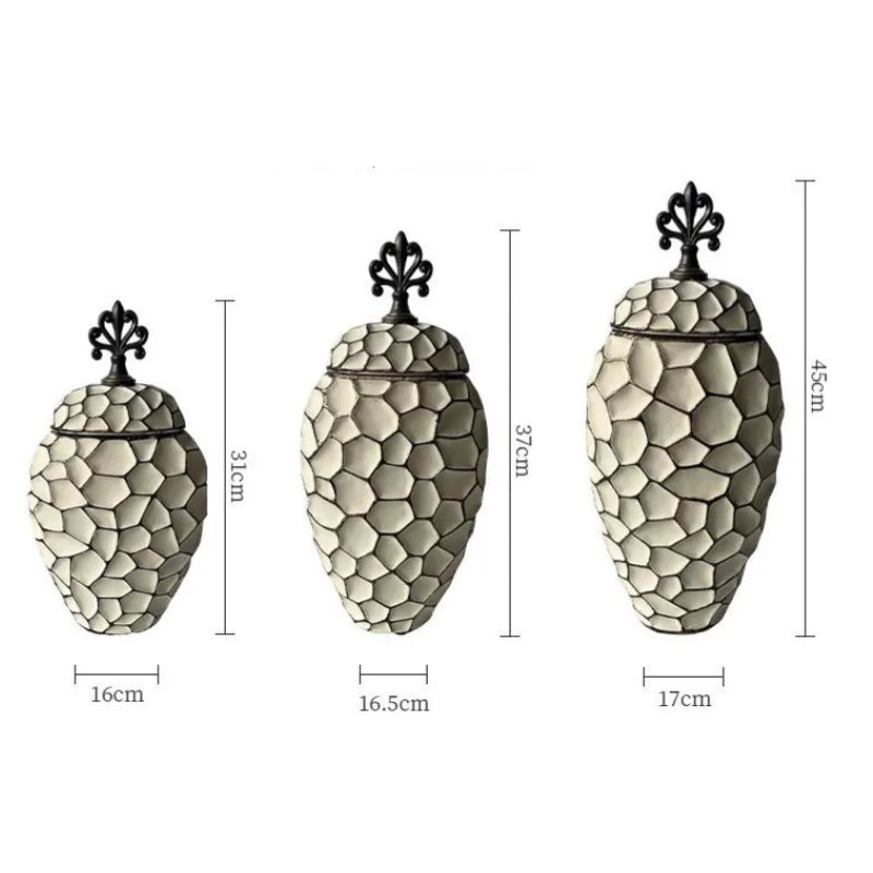DecorBites™ Geometric Diamond Check Ceramic Vase: Home Decor Floral Arrangement & Accessories