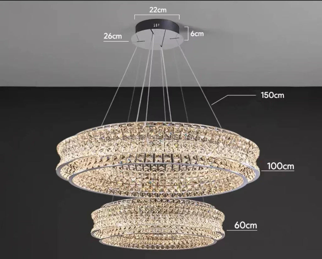 Lustre de luxe en cristal K9 DecorBites™ pour restaurant, bar, hôtel, lampes LED