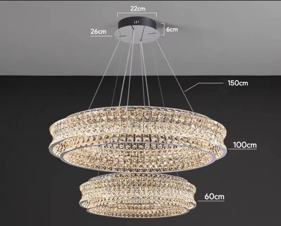 Lustre de luxe en cristal K9 DecorBites™ pour restaurant, bar, hôtel, lampes LED