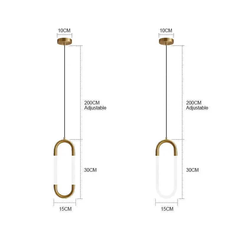 Nordic Gold Linear LED Pendant Light