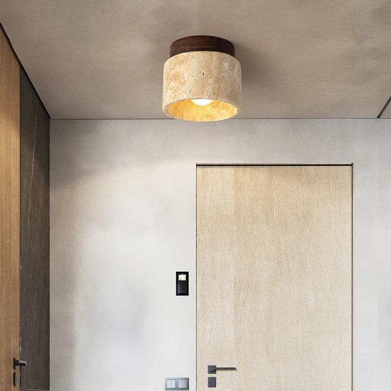 Wabi-Sabi Black Stone Pendant Light