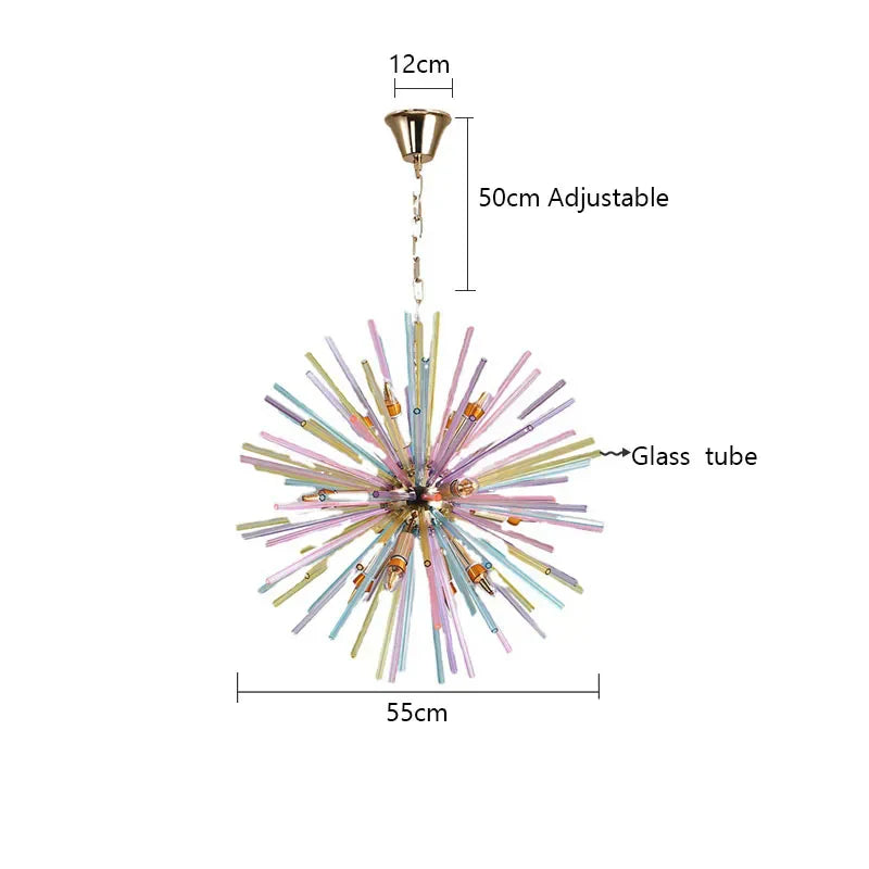 DecorBites™ Dandelion Chandelier Glass Hanging Lighting for Kids Room, Bedroom, Dining Room