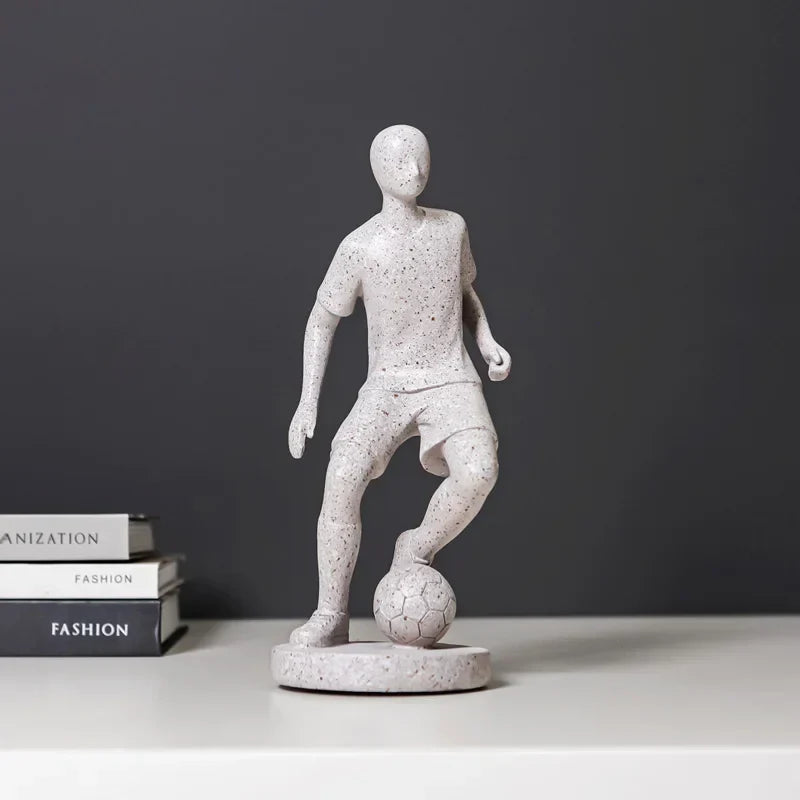 DecorBites™ Abstract Sports Player Sculpture Set Grey/White Figurines Home Decor