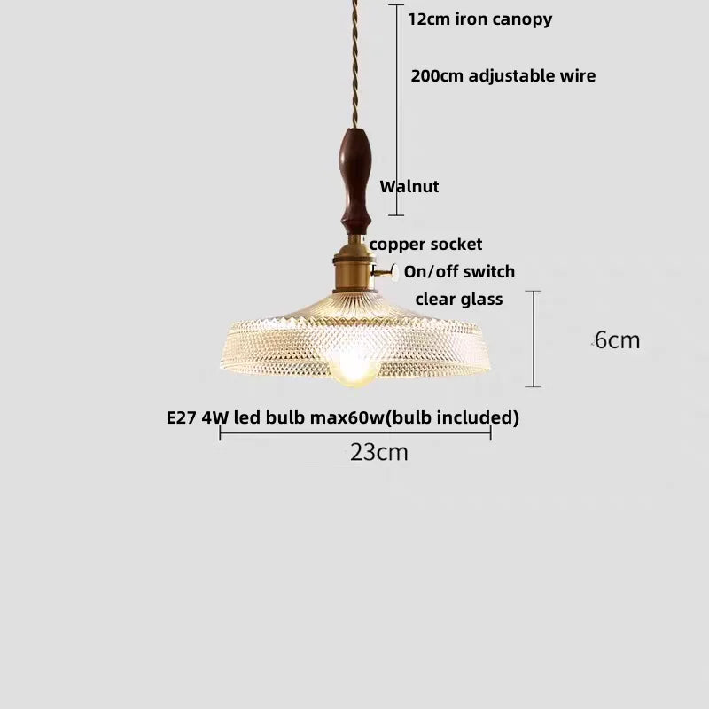 DecorBites™ Clear Glass LED Pendant Light - Modern Nordic Design - Adjustable Hanging Lamp