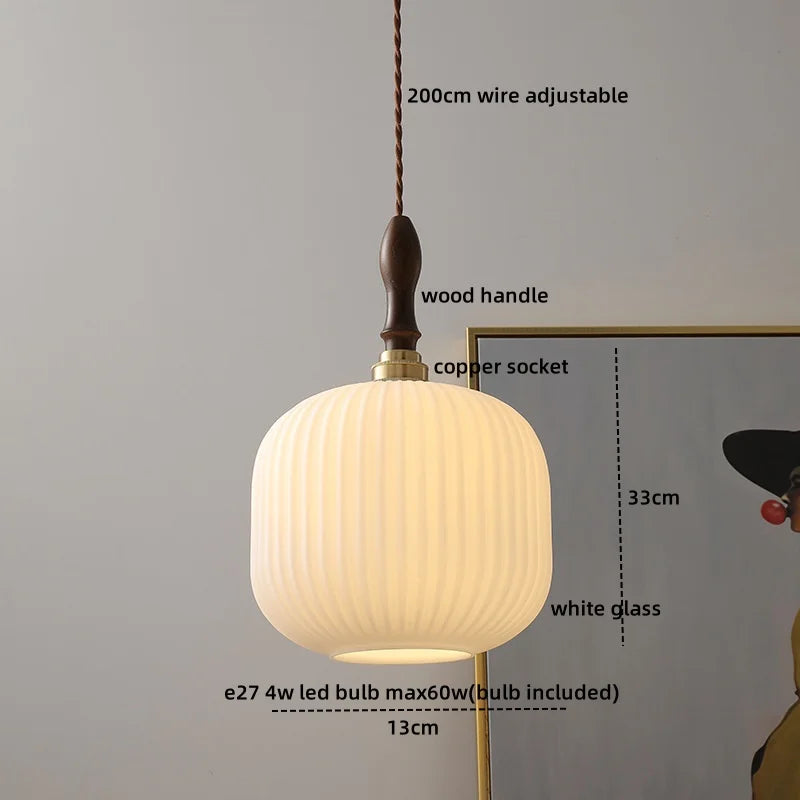 DecorBites™ Glass Copper LED Pendant Lights for Modern Style Dining Kitchen Bedroom