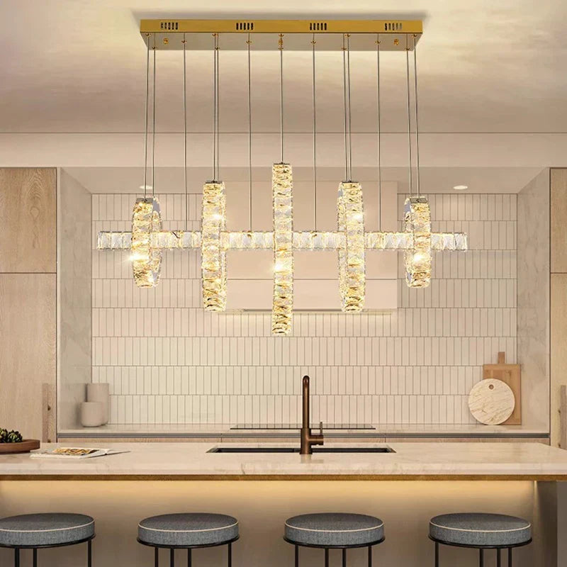 DecorBites™ LED Chandeliers for Living Room Dining Room Modern Hanging Light Fixtures