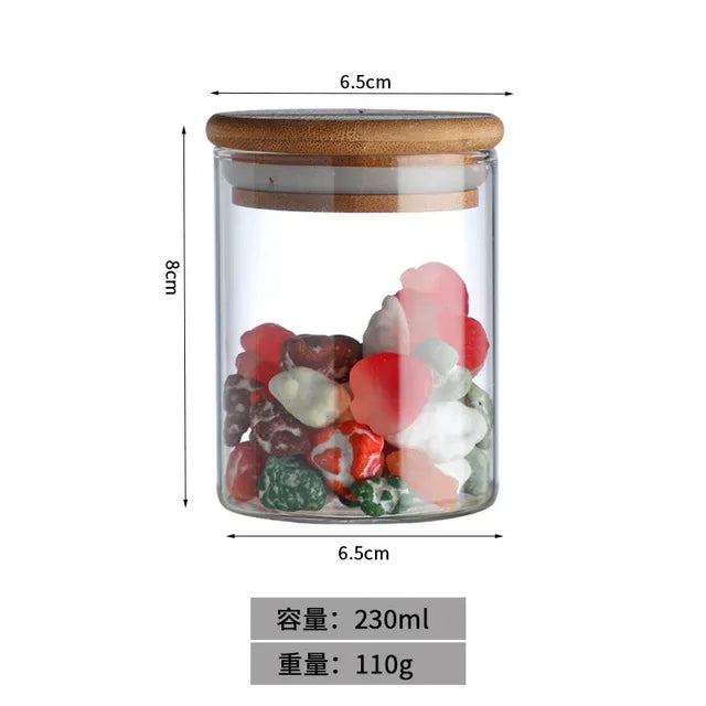 برطمان تخزين طعام زجاجي من DecorBites™ مع غطاء لتنظيم المطبخ