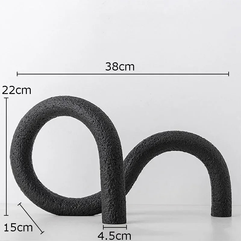 DecorBites™ Abstract Twisted Knot Sculpture for Room Aesthetics Decor