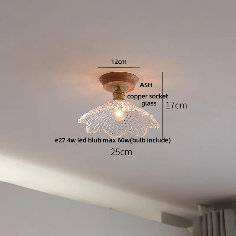 DecorBites™ Clear Glass LED Ceiling Lamp Copper Socket Modern Nordic Style Lighting
