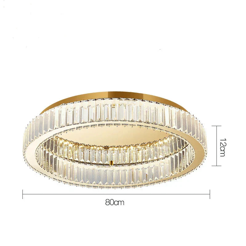 DecorBites™ مصباح سقف LED كريستالي كروم إضاءة فنية من الفولاذ المقاوم للصدأ