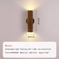 DecorBites™ LED Wood Wall Lamp: Nordic Style Walnut Sconce for Bedroom, Study, and Living Room