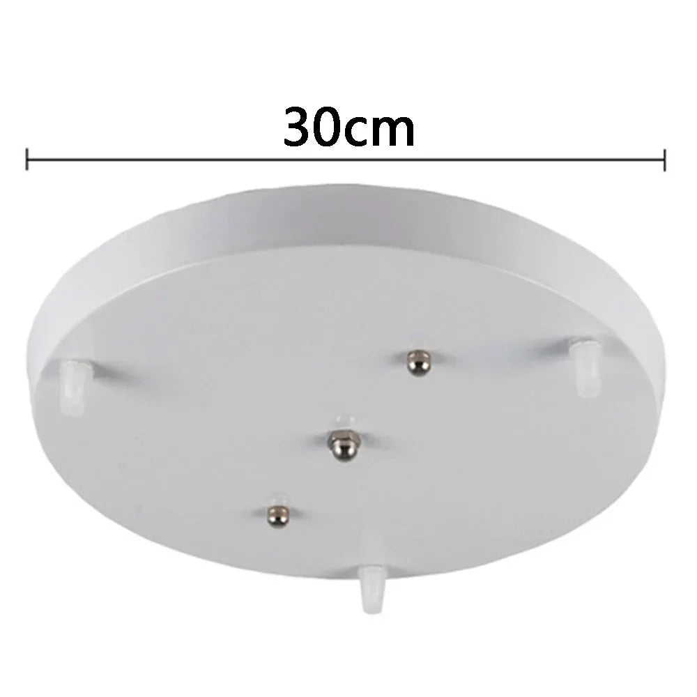 DecorBites™ Ceiling-Mounted Base Canopy Plate Chandelier Pendant Light 3 Heads Lighting
