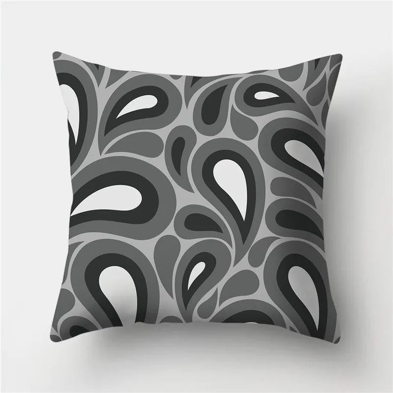 DecorBites™ Geometric Stripes Pillowcase 45x45cm Polyester Cushion Cover for Living Room