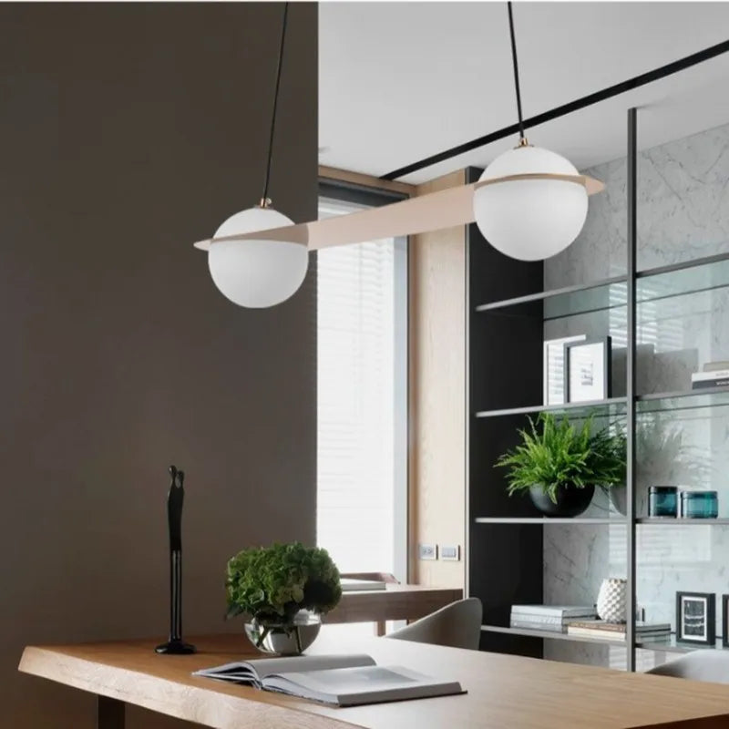 DecorBites™ Glass Ball Geometric Chandelier: Modern Nordic Kitchen Office Hanging Lamp